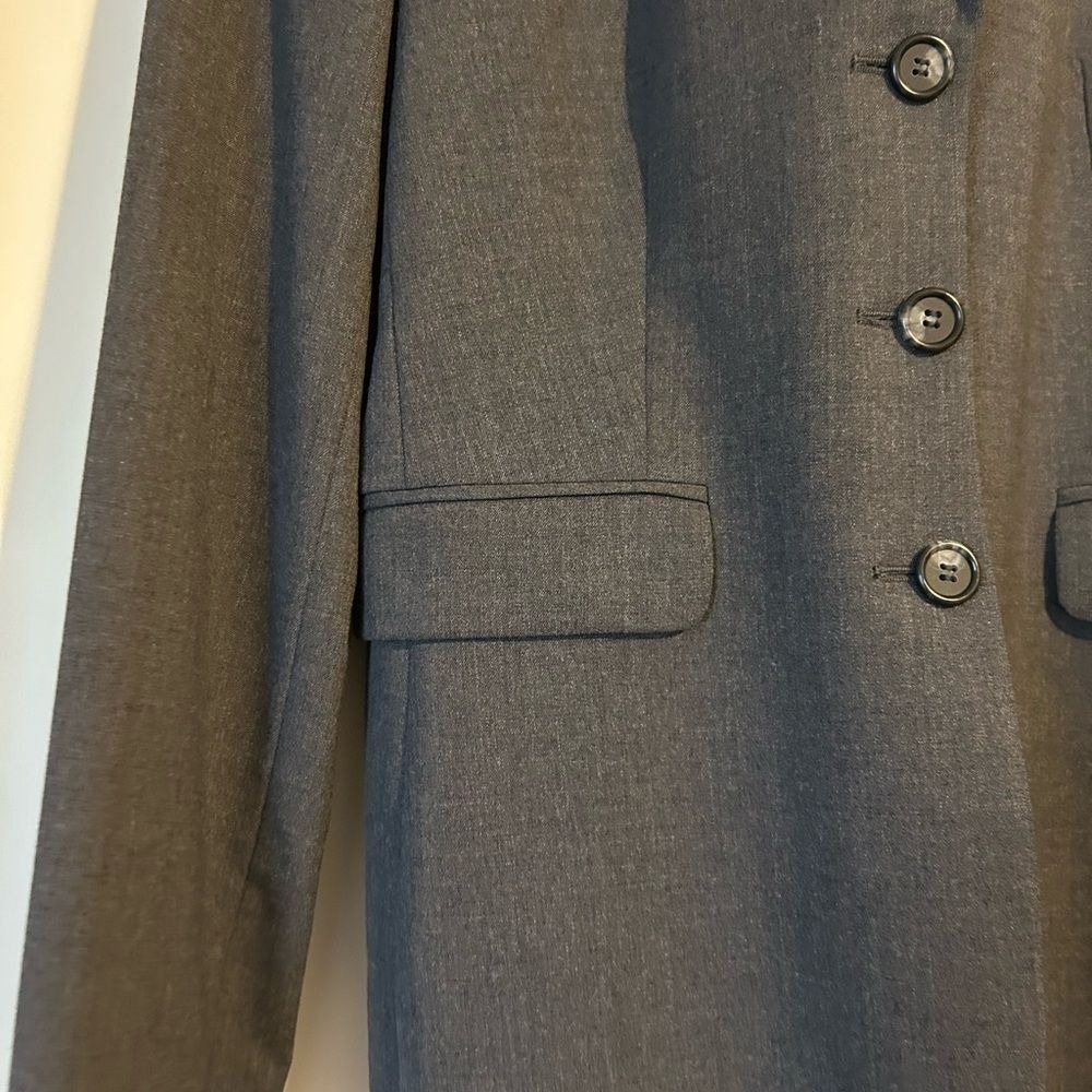 Womens Brooks Brothers 346 Wool Gray‎ Dress Suit Blazer Stretch Sz 6 Office - Picture 2 of 6